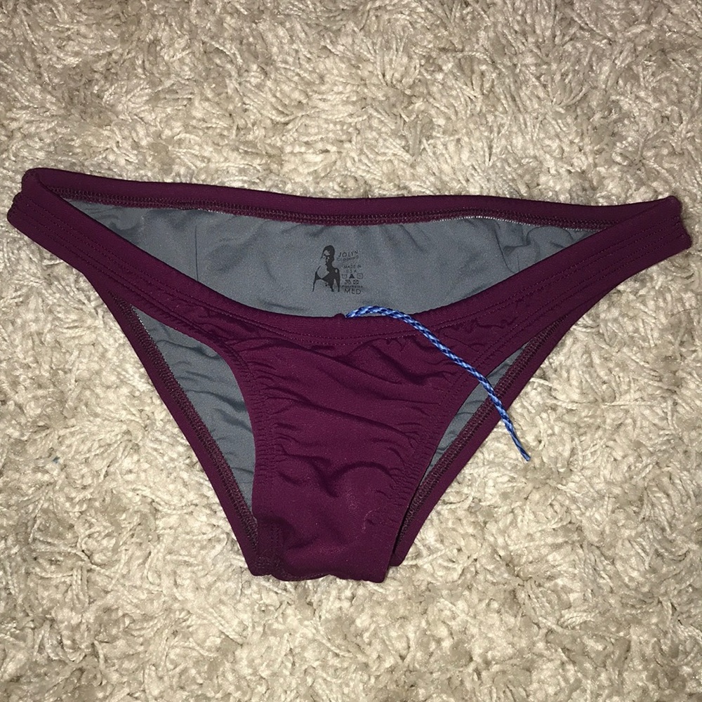 Jolyn Clothing Women's Bikini Bottom in Deep Plum